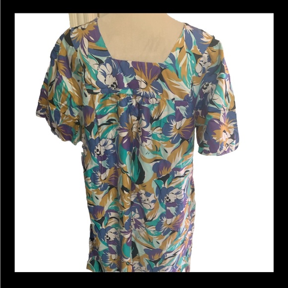 Carriage Court NWOT Mumu/Duster/House Dress Pullover Knee Length Medium 12-14 - Picture 4 of 5